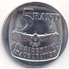 5 X 1994 PRESIDENTIAL INAUGURATION R5**BID PER COIN